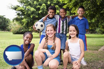 a summer soccer camp - with Montana icon