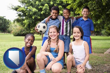 a summer soccer camp - with Nevada icon