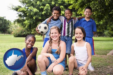 a summer soccer camp - with West Virginia icon